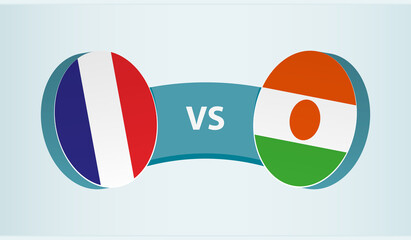 France versus Niger, team sports competition concept.