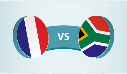 France versus South Africa, team sports competition concept.