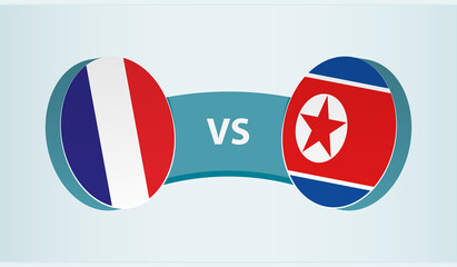 France versus North Korea, team sports competition concept.