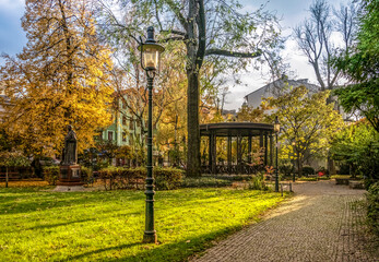 Park Pokoju in autumn, Cieszyn, Poland
