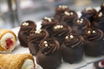 Set of chocolate cakes
