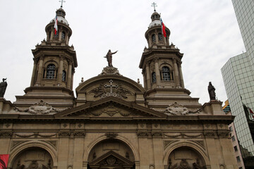 Fototapeta na wymiar Catedral Metropolitana de Santiago in Santiago de Chile, Chile, South America