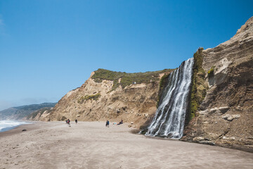 Alamere Falls in California on a sunny day