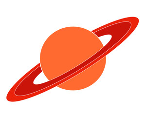 Saturn icon isolated on white background. Vector illustration. © Inna