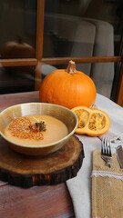 pumpkin soup with pumpkin