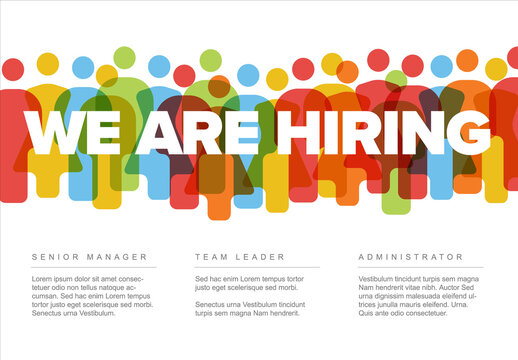 We are hiring minimalistic flyer template