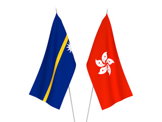 Hong Kong and Republic of Nauru flags