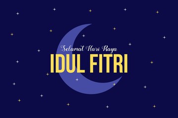 Eid Mubarak Background Vector Illustration. Selamat Hari Raya Idul Fitri Or Aidilfitri, Greeting card Al Fitr