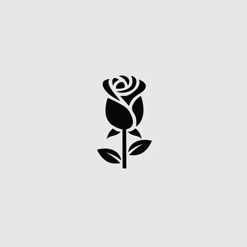 Vector illustration of rose icon