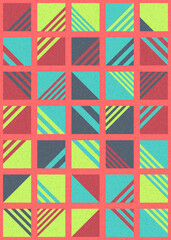 Abstract Geometric Pattern generative computational art illustration