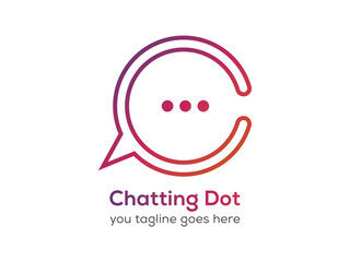  Letter C Chat Logo Design Template