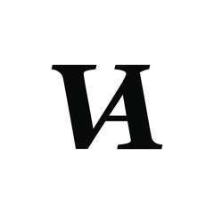 VA Letter Logo isolated on a white background