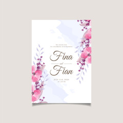 save the date watercolor floral Frame wreath with bouquet background abstract
