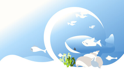 Vector poster or banner for World Environment Day. The concept of protecting the ecology of the Earth, the world's oceans and nature conservation