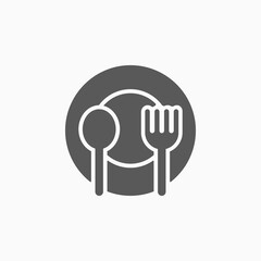 dinner icon, food vector, lunch illustration