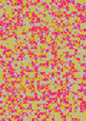 Abstract Geometric Pattern generative computational art illustration