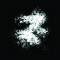 Premium transparent fog smoke effect with black background.