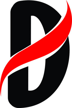 d letter logo vector design