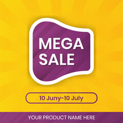 mega sale banner design. promotion design element good for business campaign or advertising