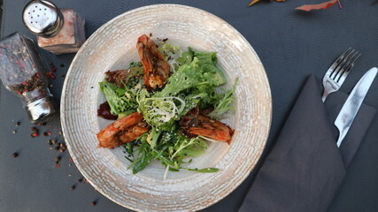 salad on a plate