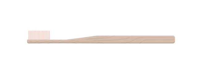 Bamboo wooden toothbrushes for healthy teeth cleaning.Biodegradable material. Eco-friendly natural products. Isolated on white background