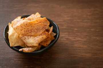 Taro Chips - fried or baked sliced taro
