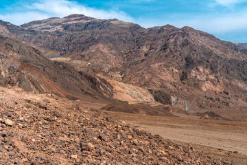 Panoramic view of the hills in Death Valley, USA