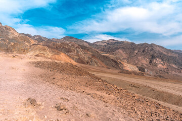 Panoramic view of the hills in Death Valley, USA