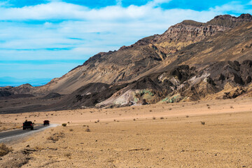 Panoramic view of the hill in The Artist's Palette, Death Valley