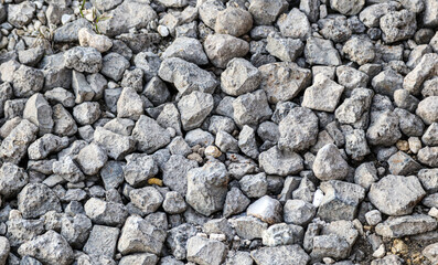 Crushed stone as an abstract background.