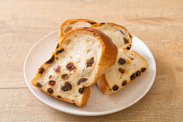 raisin bread with coffee cup
