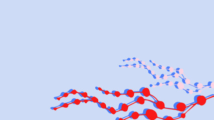 Thumbnail background with hand-drawn sea corals in blue and white colors