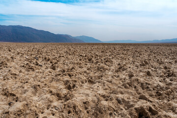 Panoramic view of the Devil's Golf Course in Death Valley