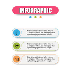 Planning design presents infographics with 3 options. Infographic outline 3 steps modern colorful menu infographics template. Can use workflow layout, diagram, business element, banner, web design.