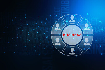 Obraz premium 2d illustration Business Network concept 