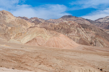 Fototapeta na wymiar Panoramic view of the hills in Death Valley, USA