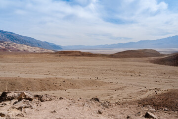 Panoramic view of the hills in Death Valley, USA