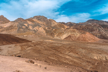 Panoramic view of the hills in Death Valley, USA