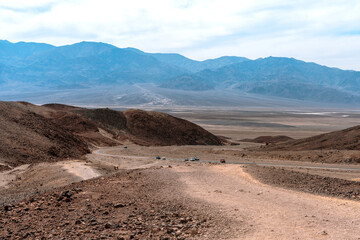 Panoramic view of the hills in Death Valley, USA
