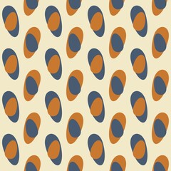 Rounded abstract seamless pattern - decorative accent for any surfaces.