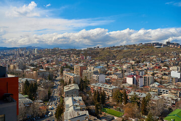 City landscape, architecture of Tbilisi. The capital of Georgia. Big city in the highlands © Kate