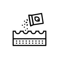 Sowing line icon. Isolated vector element.