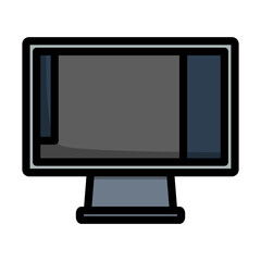 Icon Of Photo Editor On Monitor Screen