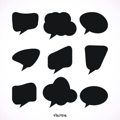 Chat icon. One of set web icons Isolated on White Background. 