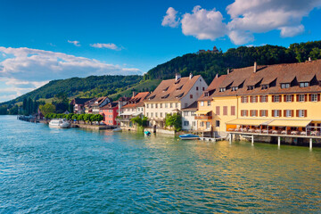 Fototapeta na wymiar Wunderschönes Dorf Stein am Rhein, Schweiz