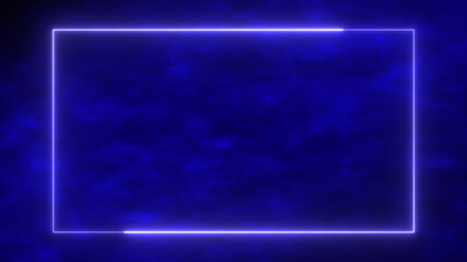 Blue space background with neon border