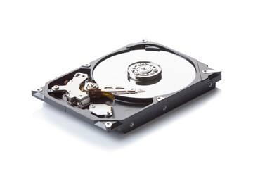 hard drive for computer isolated on a white backgroud.HDD