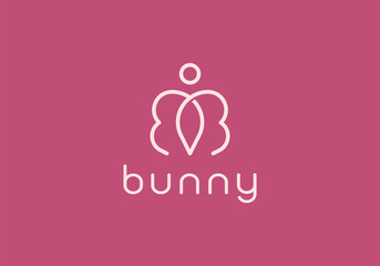 Butterfly Line art linear Logo for beauty cosmetic logo.