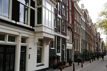 Fototapeta na wymiar The characteristic buildings of the city of Amsterdam