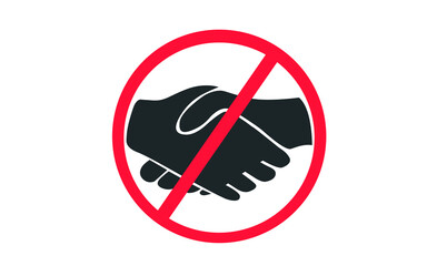 No handshake icon in a flat design. Vector EPS illustration